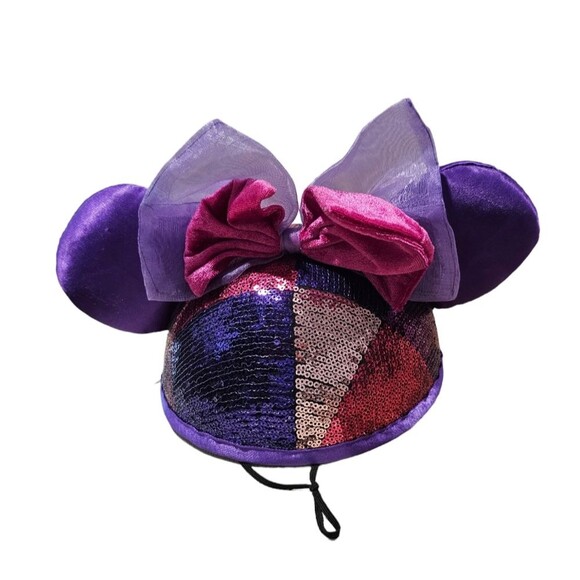Vintage Sarah Sanderson Minnie Mouse Ears Hat Hocus Pocus Disney Parks Cap - Picture 1 of 7
